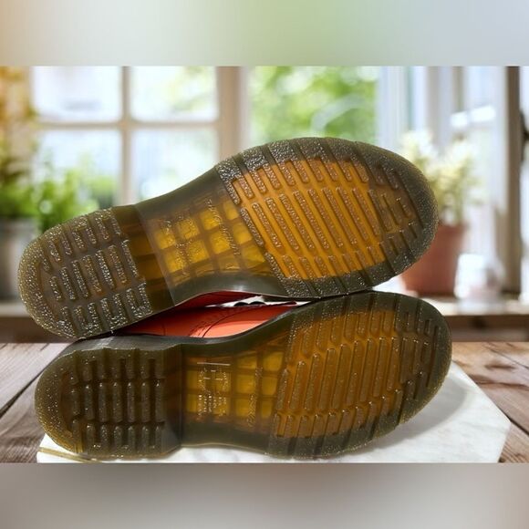 NWT Dr. Marten’s 1460 Patent Lamper Coral Pink Leather Boots Size 8 EU 39 - Picture 10 of 13